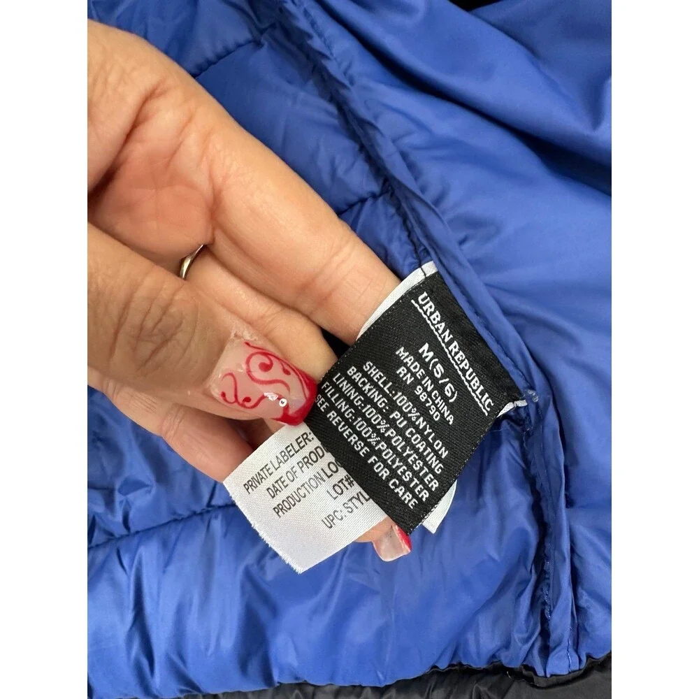 Urban Republic Little Boys Packable Nylon Quilted Puffer Zip Up Hooded Jacket M